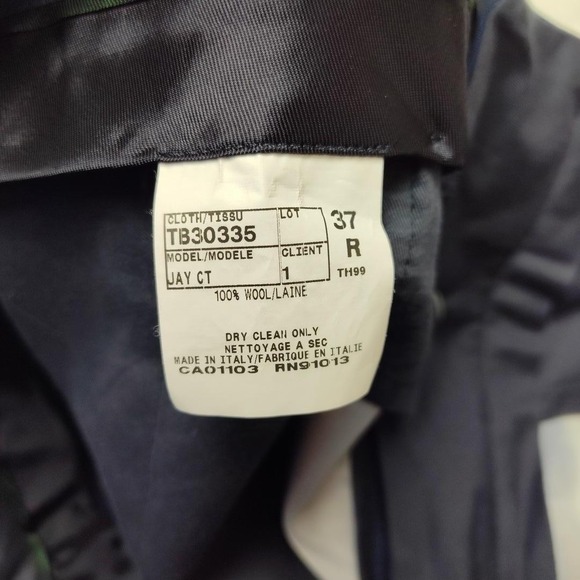 Ted Baker Pants Mens 37x30 Blue Wool Dress Flat Front Suit Trousers TB30335 - Picture 10 of 14